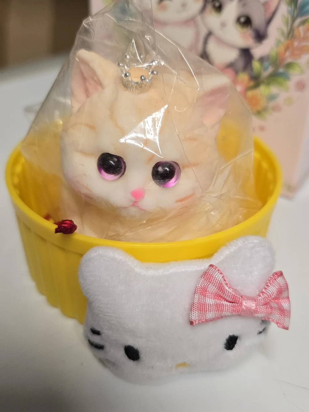 Orange & White Squishy Cat Toy